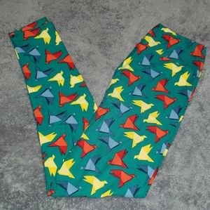Origami bird printed LLR leggings